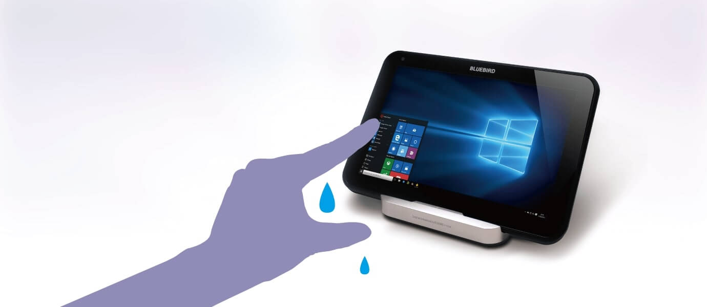 IP65に準拠し濡れた手のままでも使用できます。